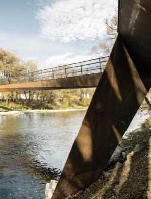 Isarsteg Nord – Fuß- und Radwegbrücke, Freising © Jaist